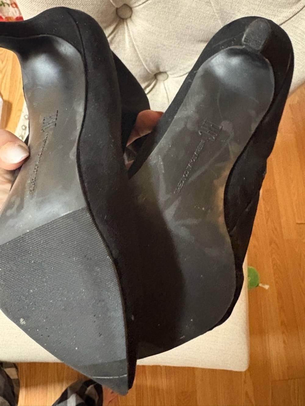 Black Pointed-Toe Stiletto Knee-High Boots - Women's - Picture 7 of 10